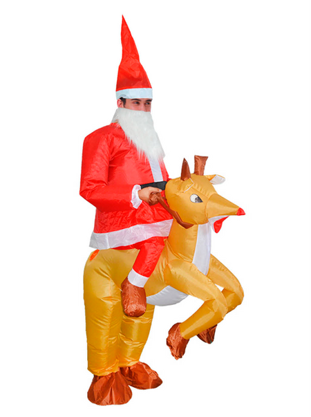 Inflatable Santa on a Reindeer Costume