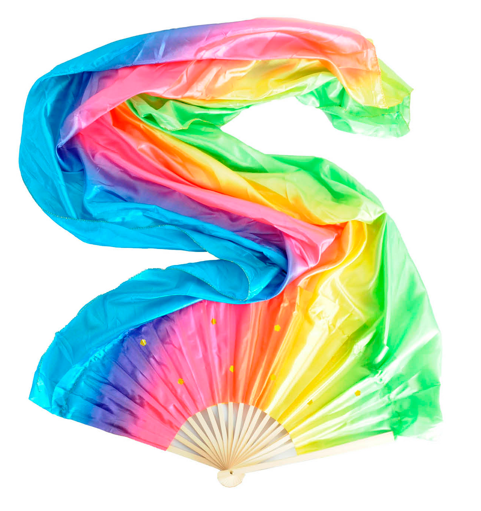 Rainbow Silk style fan