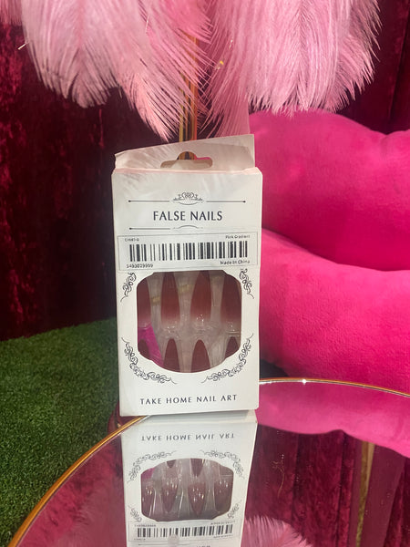 Fake Nails - Red Ombré